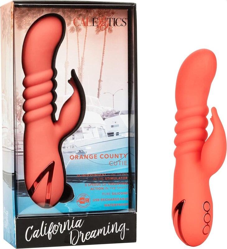 CalExotics California Dreaming y Cutie Silicone Thrusting Rabbit Vibrator